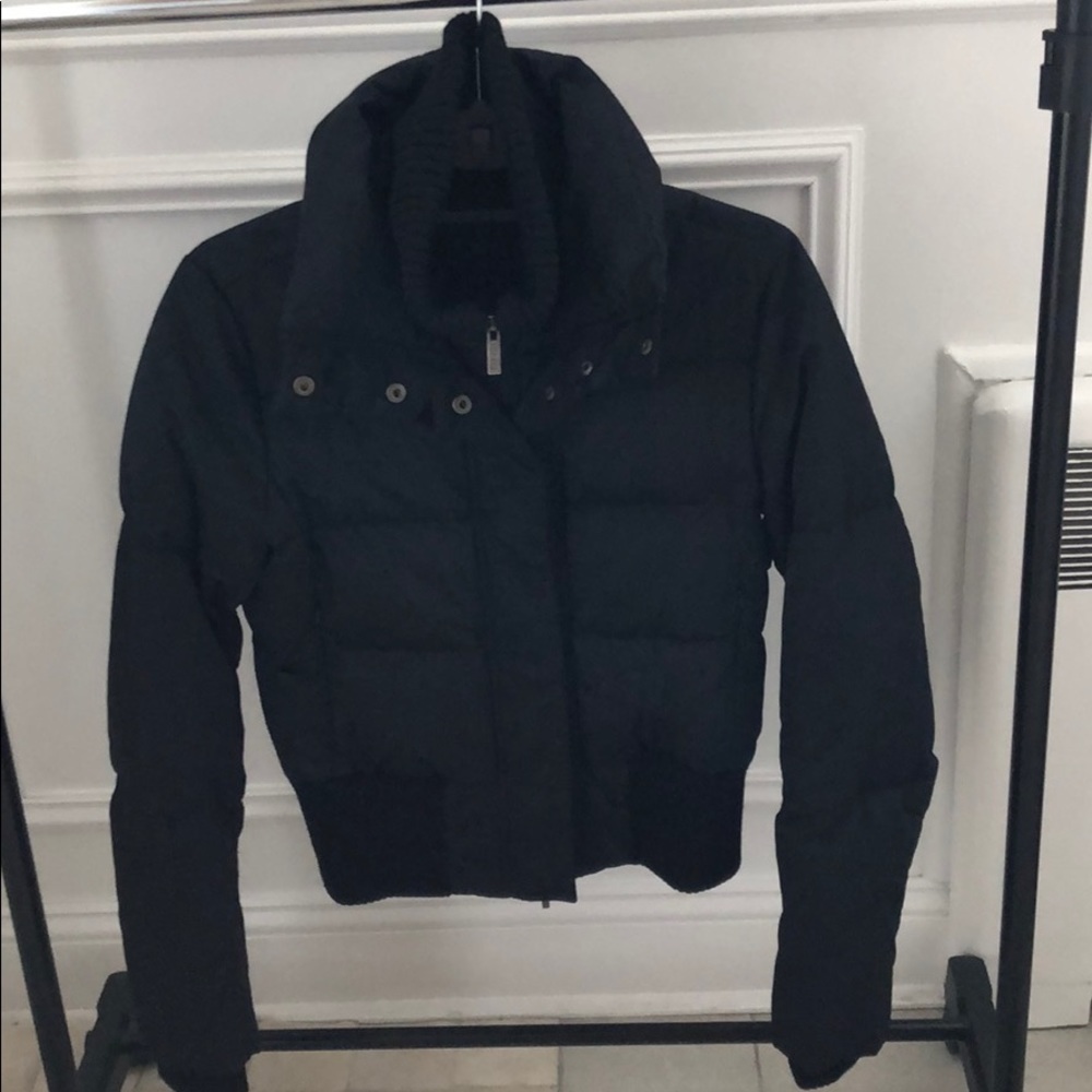 THEORY Down Jacket w/ sweater trim.